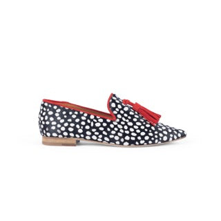 BERLIN Loafer Dotted Black / Red